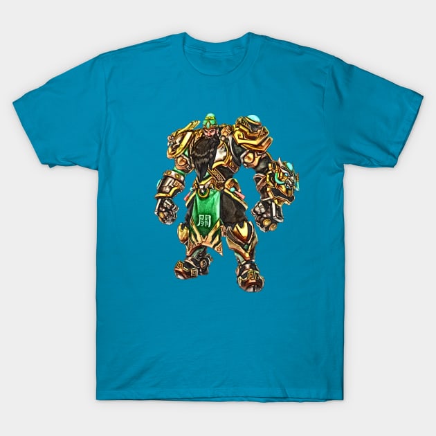 Overwatch Reinhardt Guan Yu Skin T-Shirt by Green_Shirts